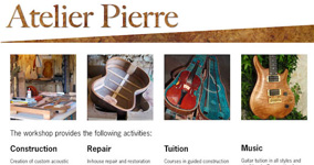 Atelier Pierre web design